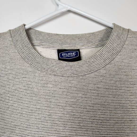 Vtg 90s Polaris Sweater Men L Snowmobile Embroidered Racing Dirt‎ Bike Bikercore - Picture 2 of 11